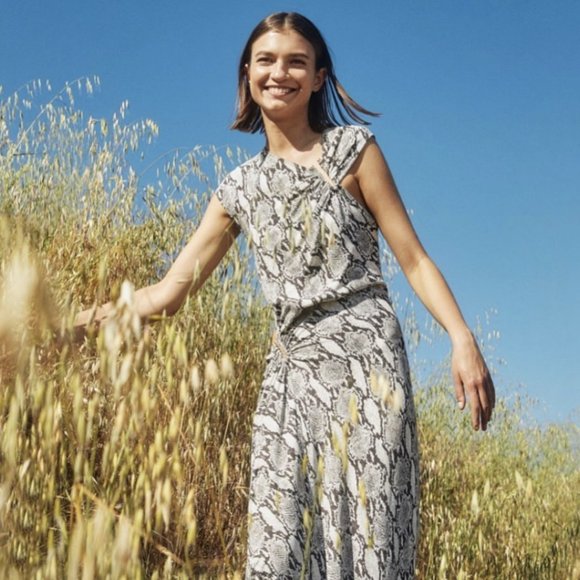 A.L.C. Python print cutout Beale maxi dress - Picture 2 of 10